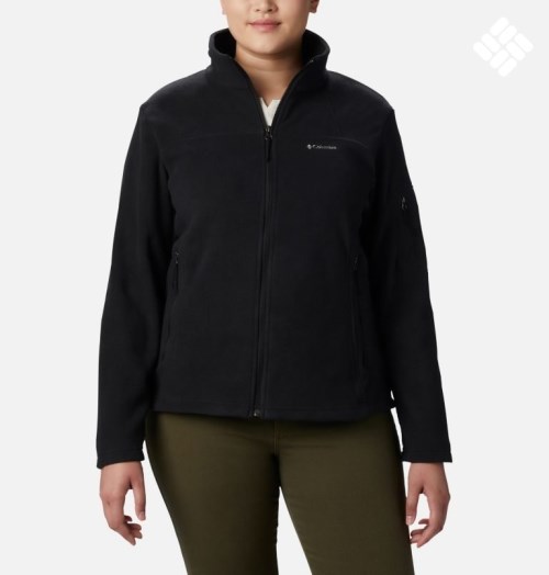 Women's Columbia Fast Trek II Jackets Black | Plus Size CA-F63C8